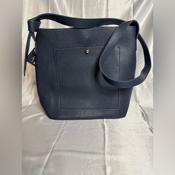 Ulta Beauty Handbags - Elegant Navy Blue Leather Tote Bag